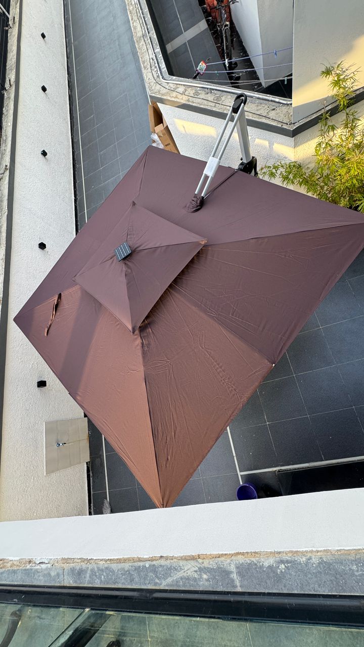 LED solar outdoor umbrella