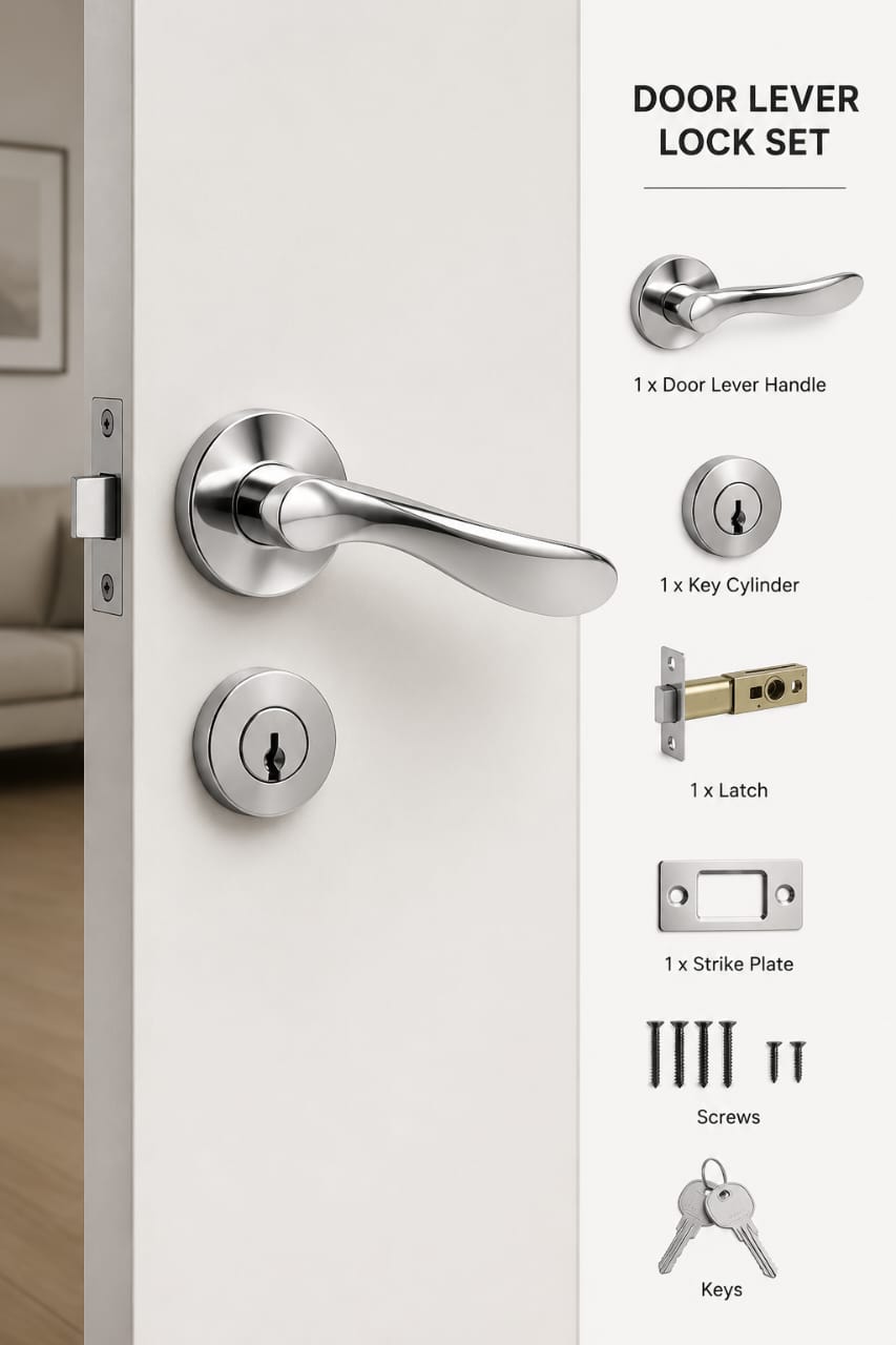 Door Lever Lock Set