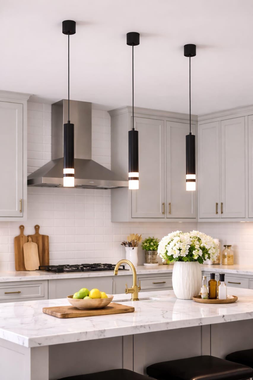 Black Microphone Pendant light