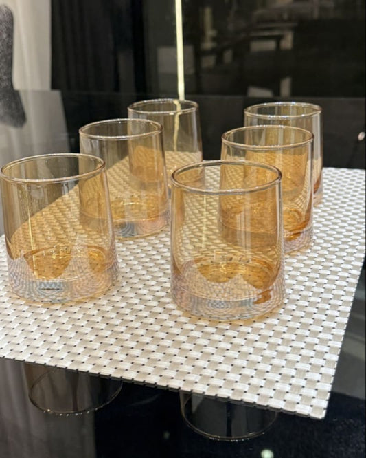 Amber Glass Tumbler set(6pcs)