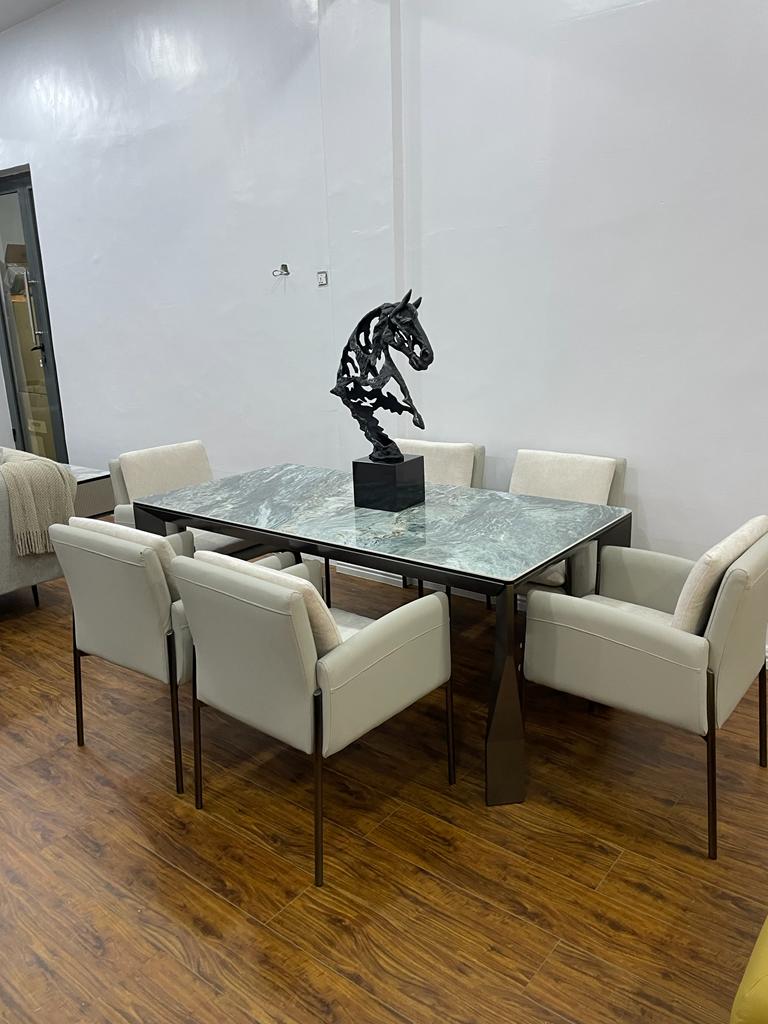 6 seater cream odogwu dining set
