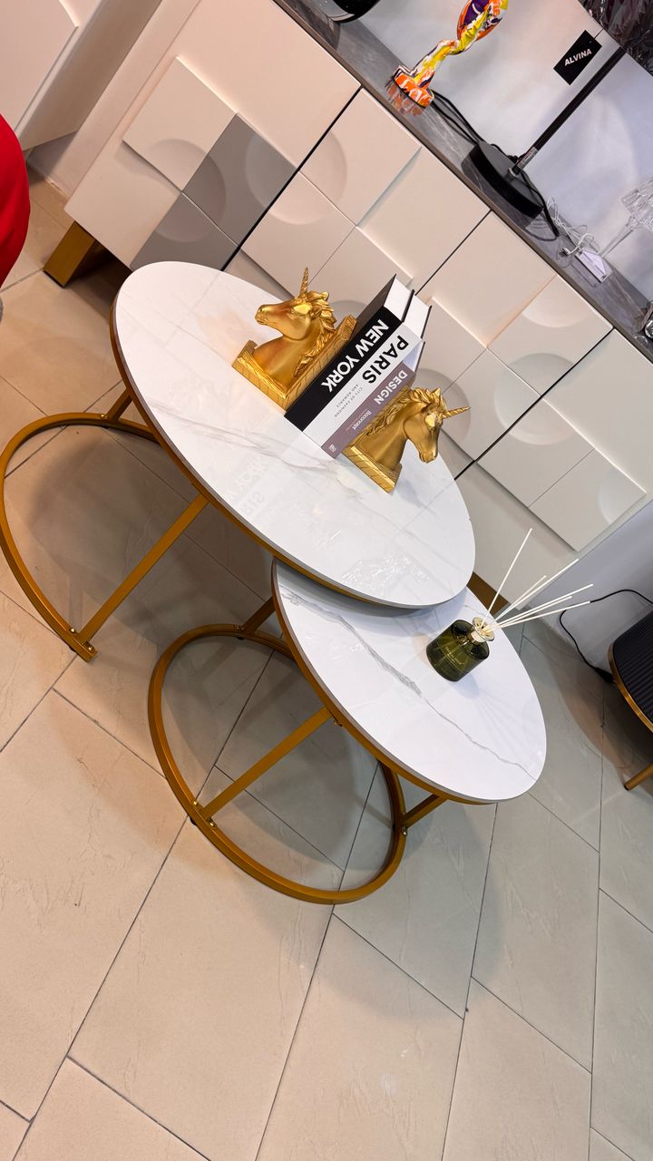 Real marble minimalist table