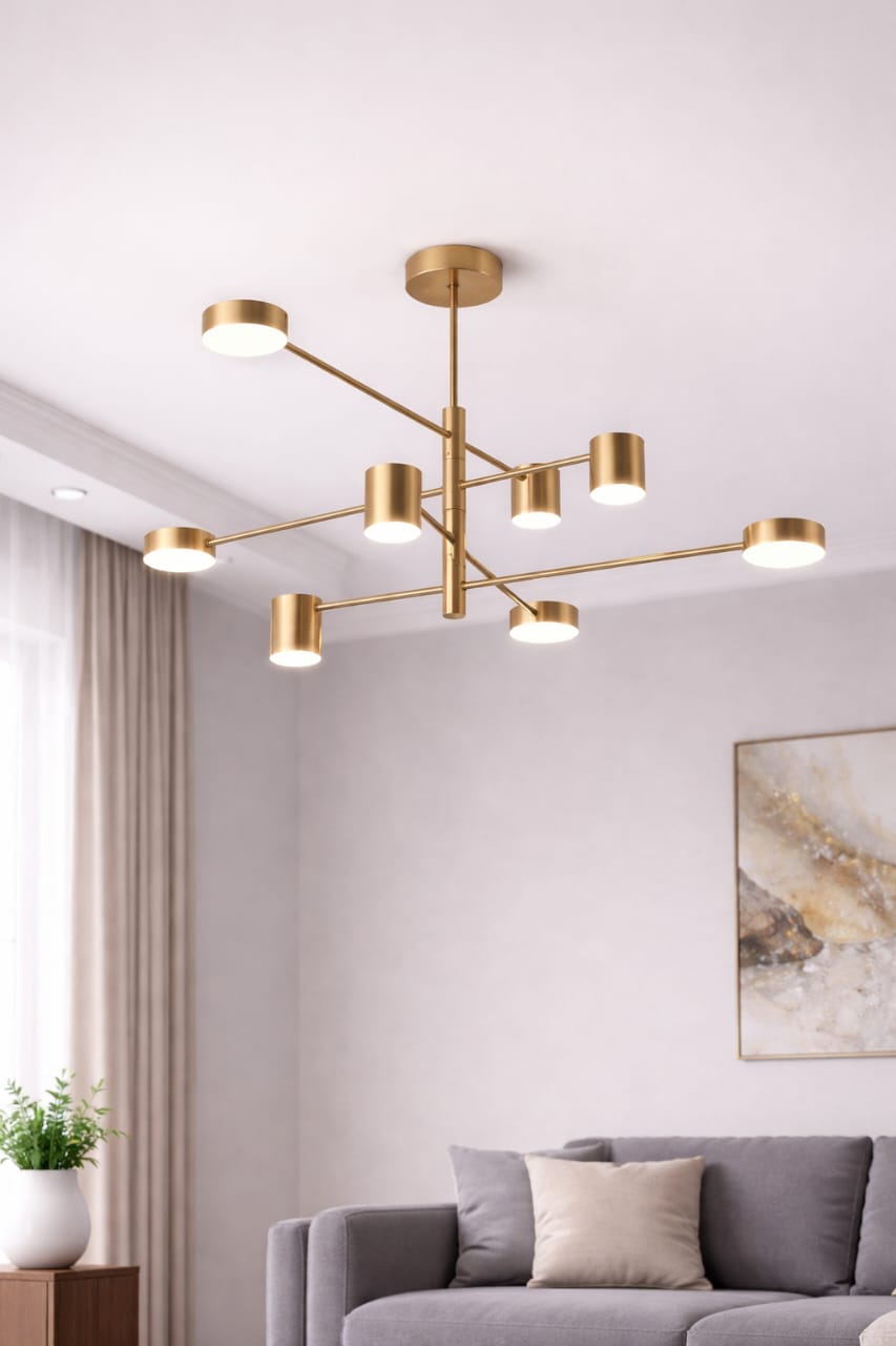 Gold Nordic chandelier