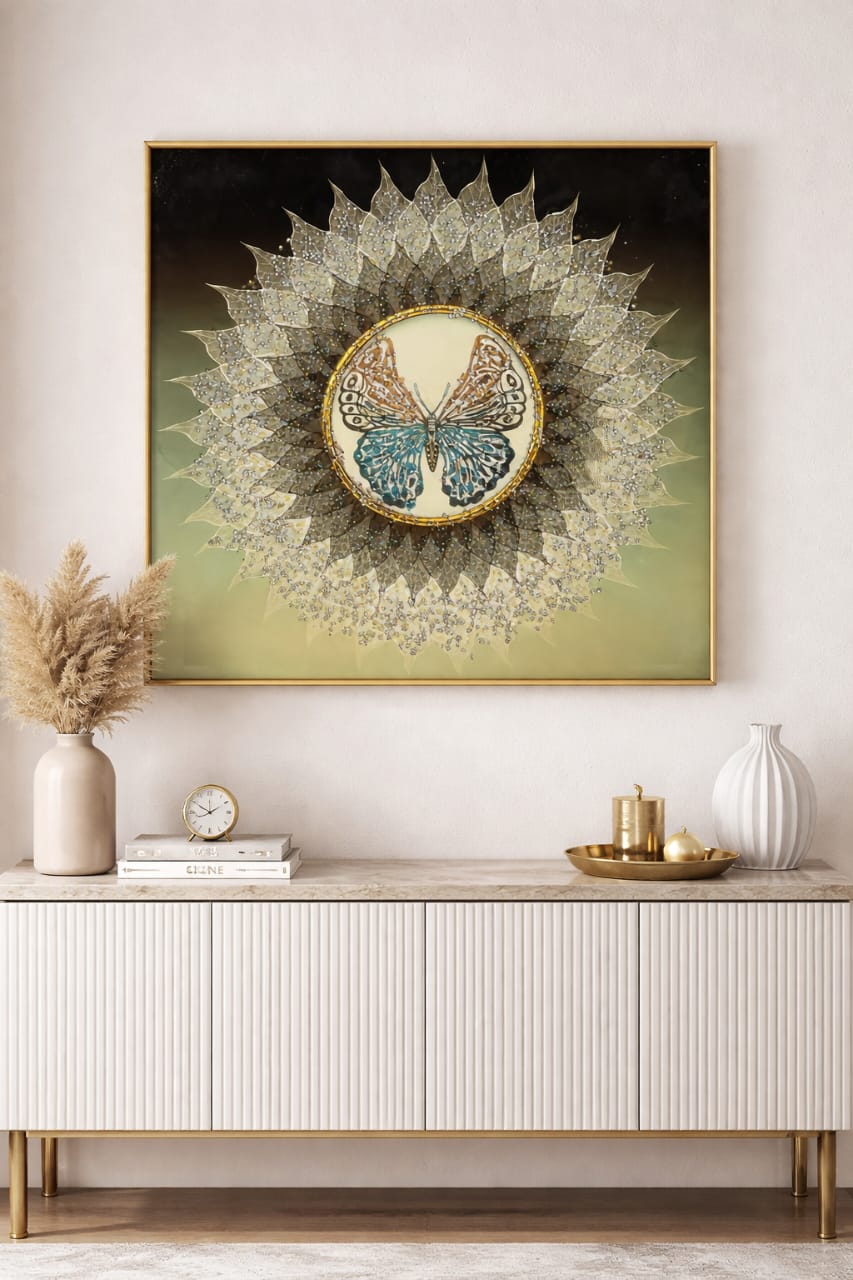 70 by 70cm crystal frame