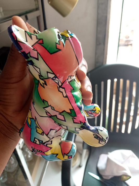 Colored dog decor