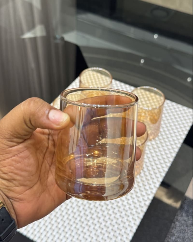 Amber Glass Tumbler set(6pcs)