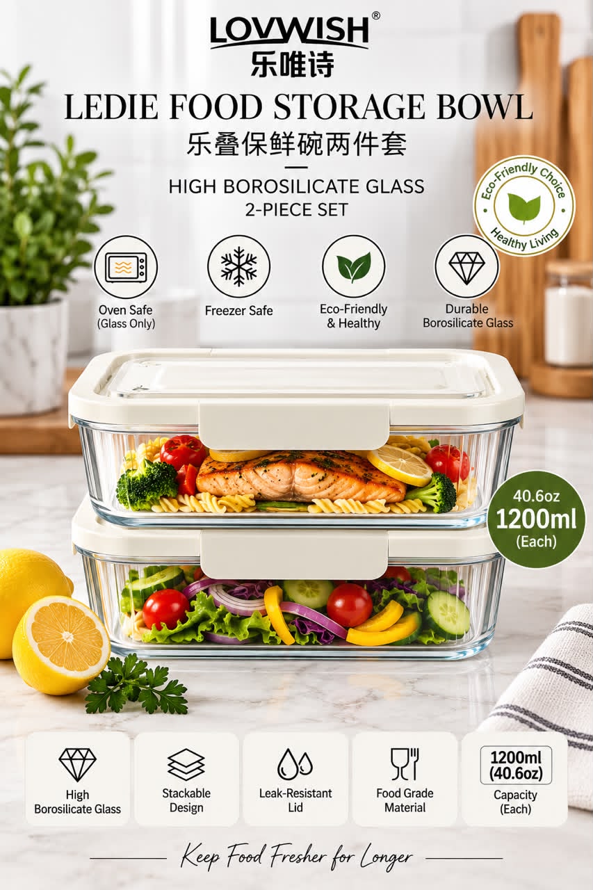 2 in 1 big food storage bowl