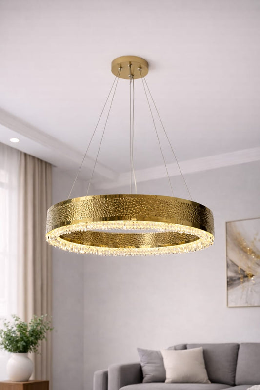Gold Chandelier With Crystal
