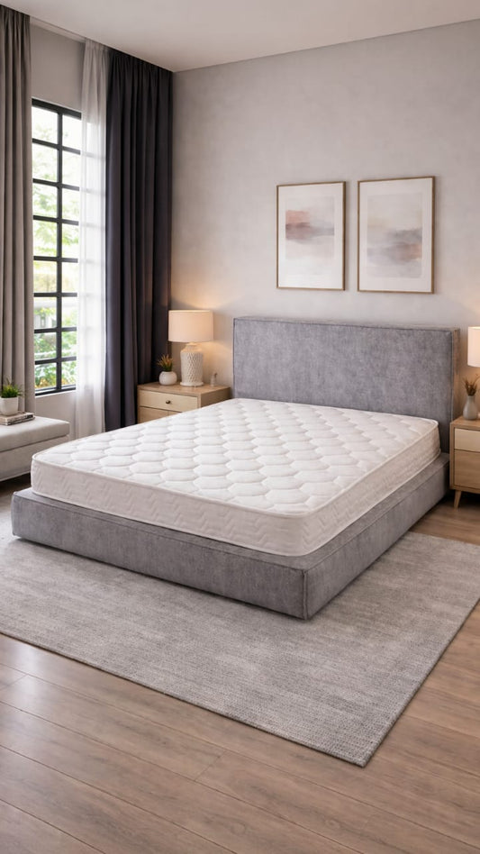 Boneless bedframe and mattress (6 by 7ft)