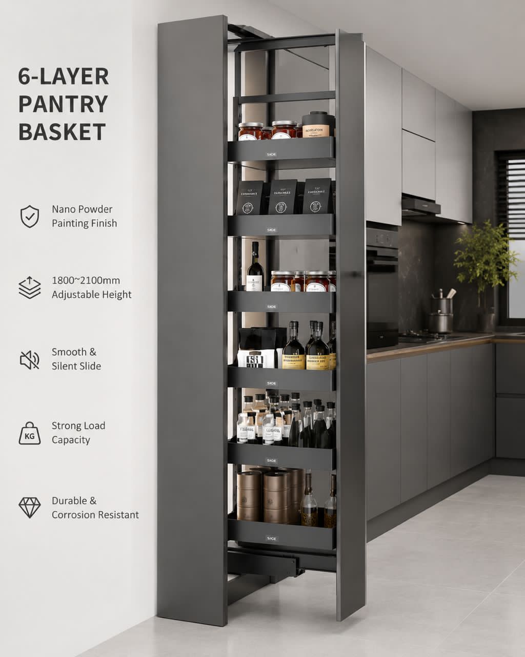 6 Layer Pantry Basket