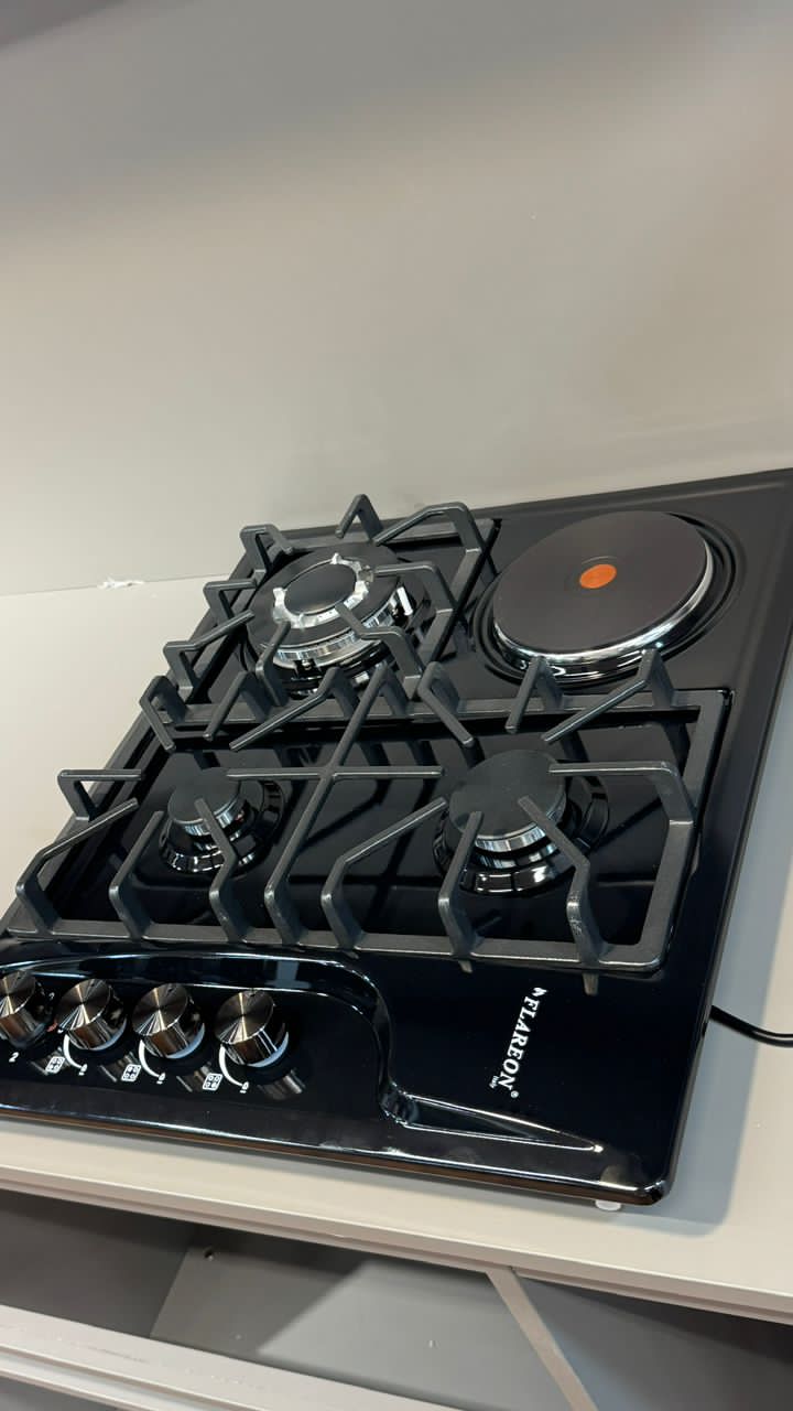 3 burner 1 electric stove inbuilt Gas Cooker