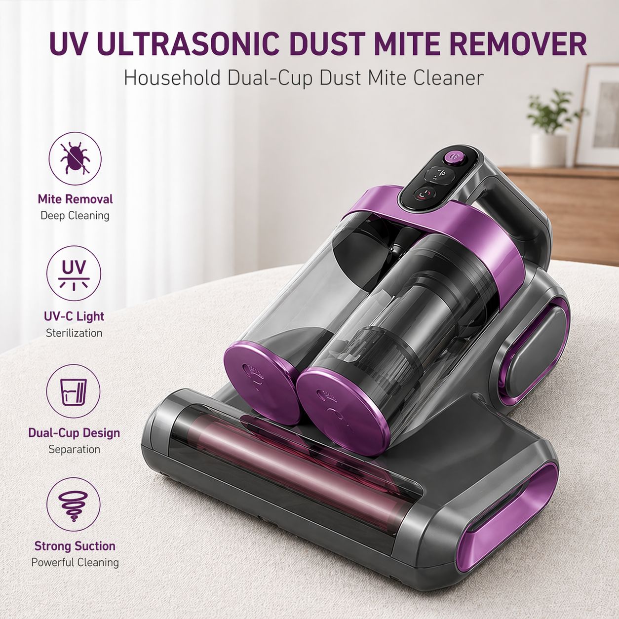 UV ultrasonic dust mite remover