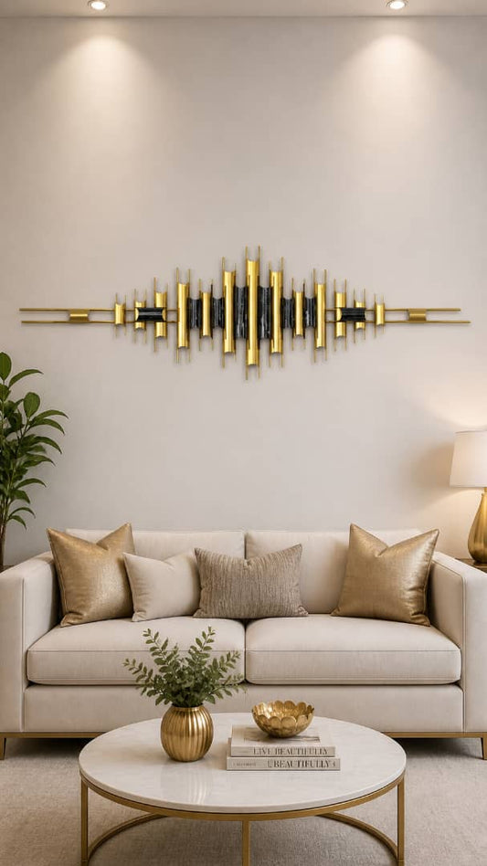 Black and Gold Metallic Wall Art