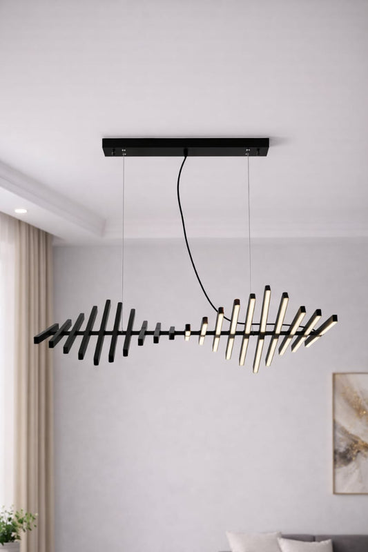 Black Wavy Chandelier