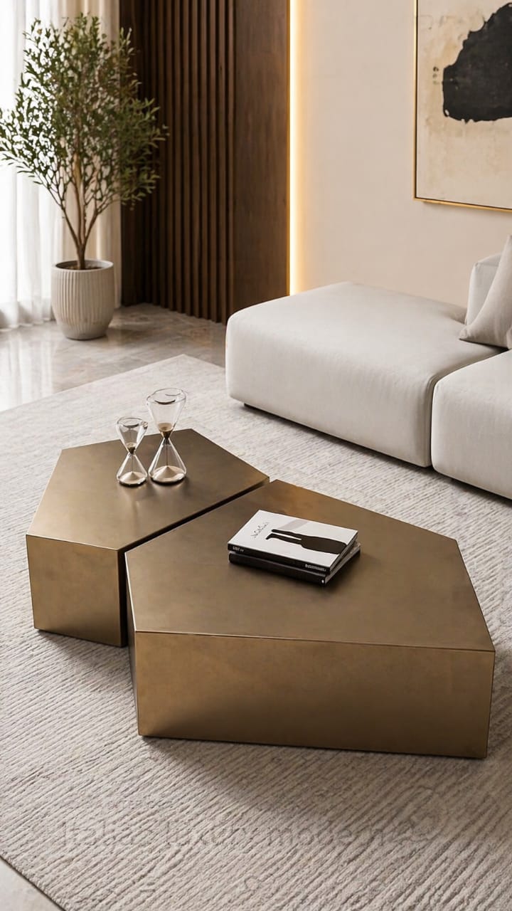 Italian luxury modern geometric coffee table