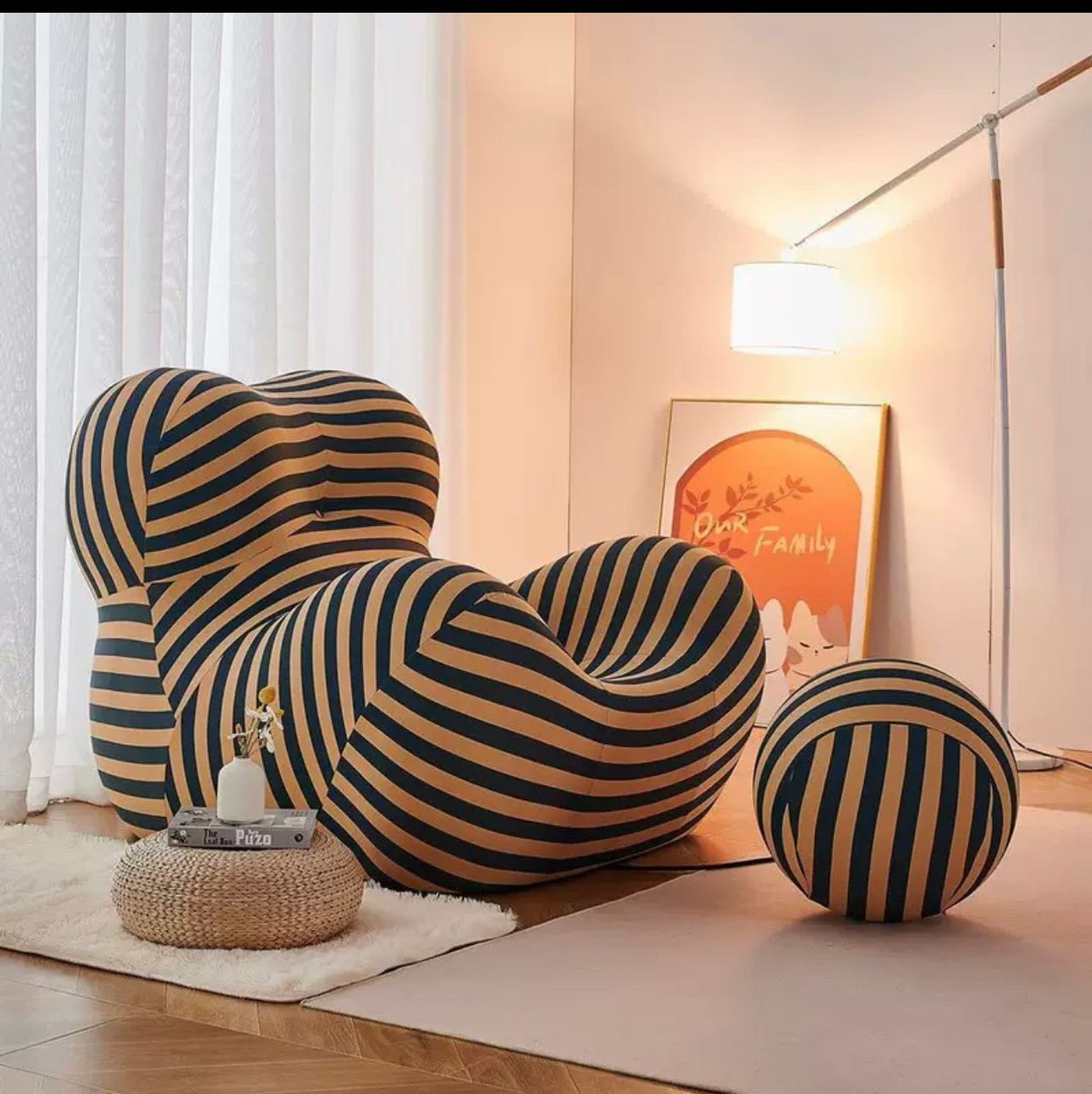 Luxury Compressed Teddy Sofa-Space Saving Designer Chair