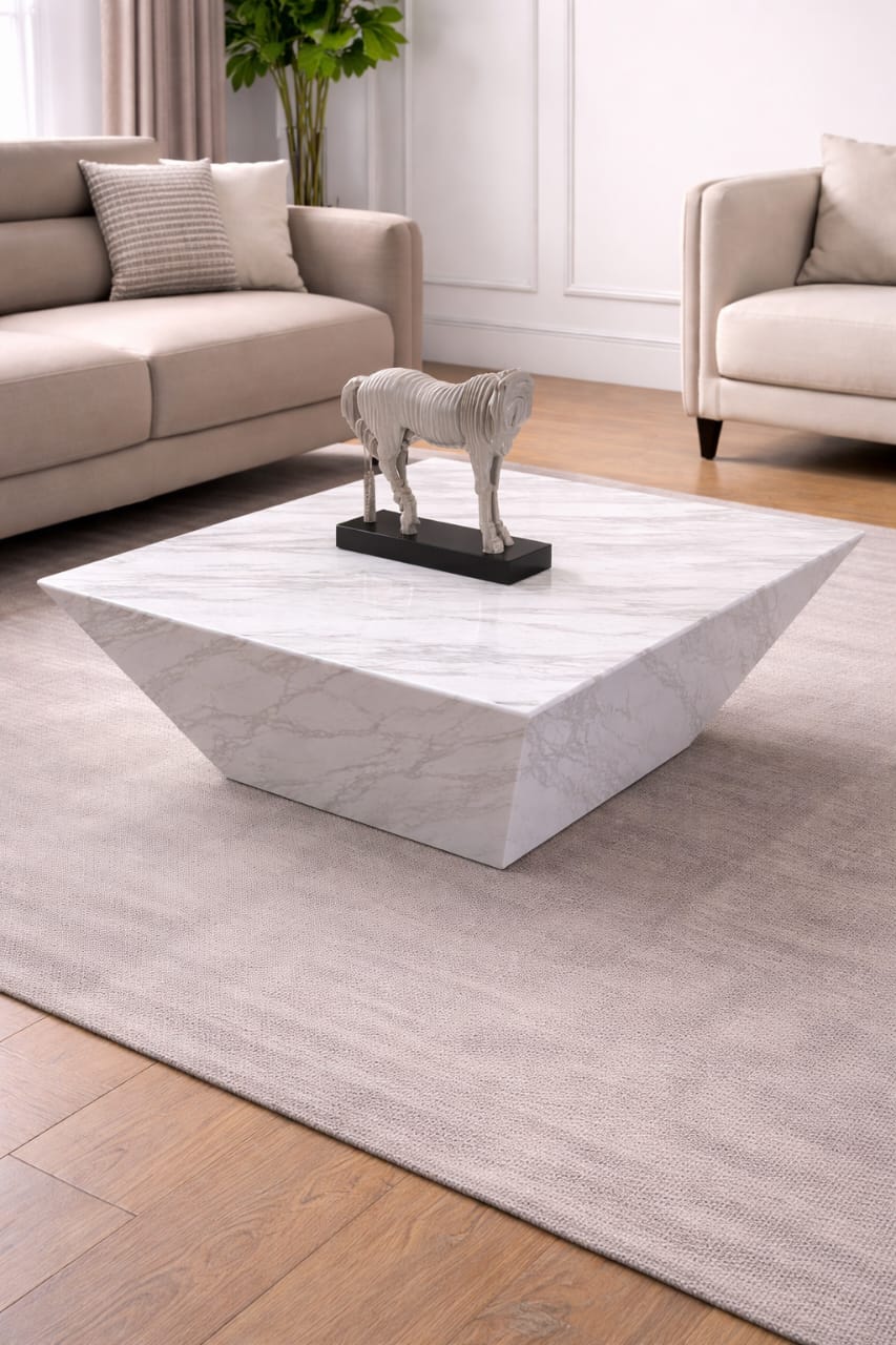 Italy modern art style natural marble coffee table