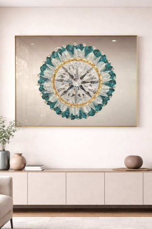 80 by 120cm crystal frame