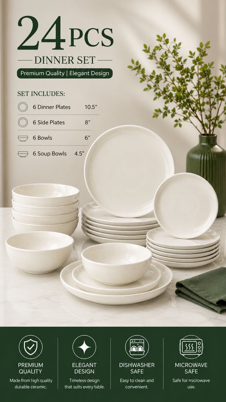 24pcs Dinner set