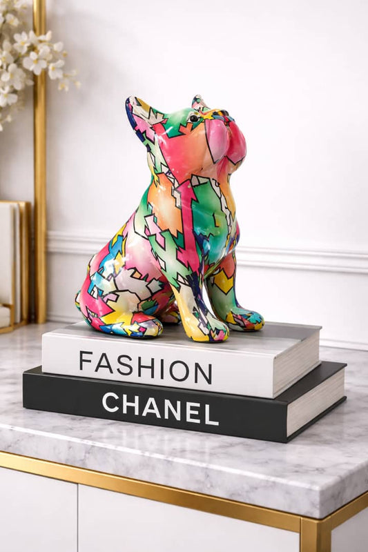 Colored dog decor