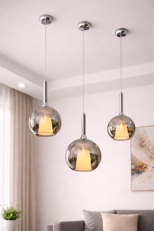 3 in 1 Silver Pendant light