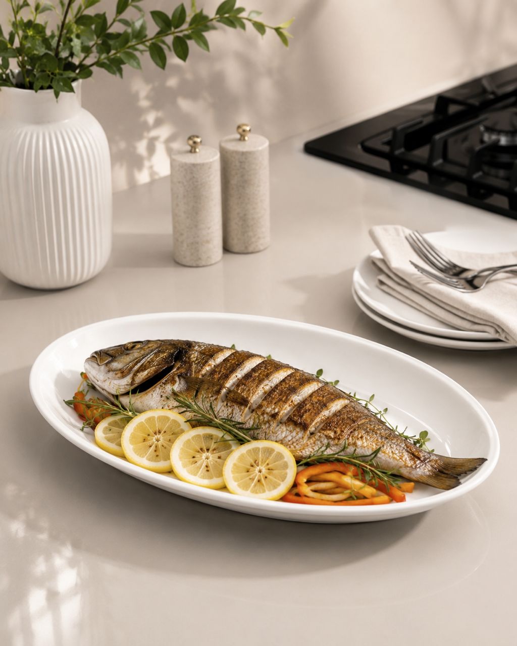 Oval serving platter