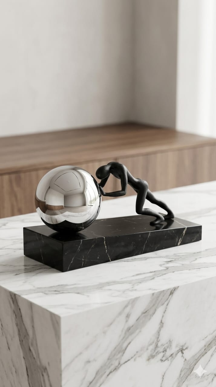 Pushing man luxury decor MP001