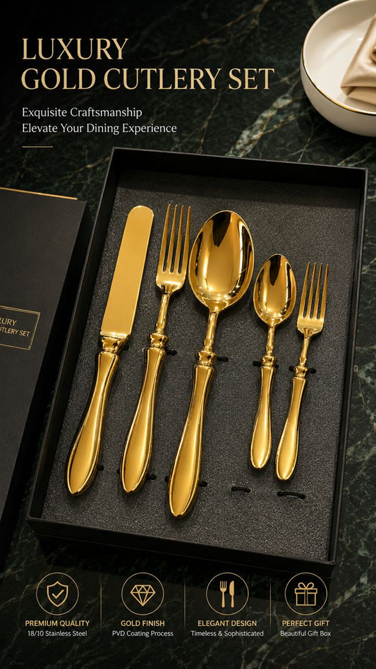 Gold Cutlery set(5pcs)