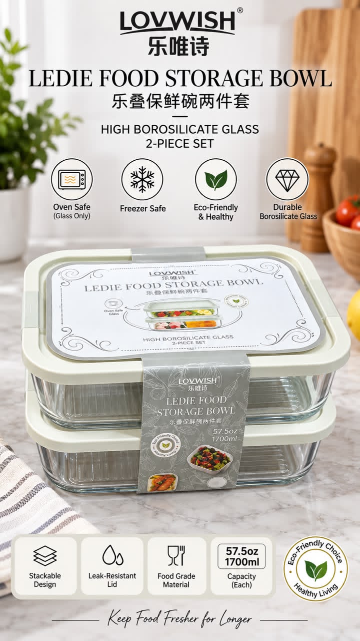 2 in 1 big food storage bowl