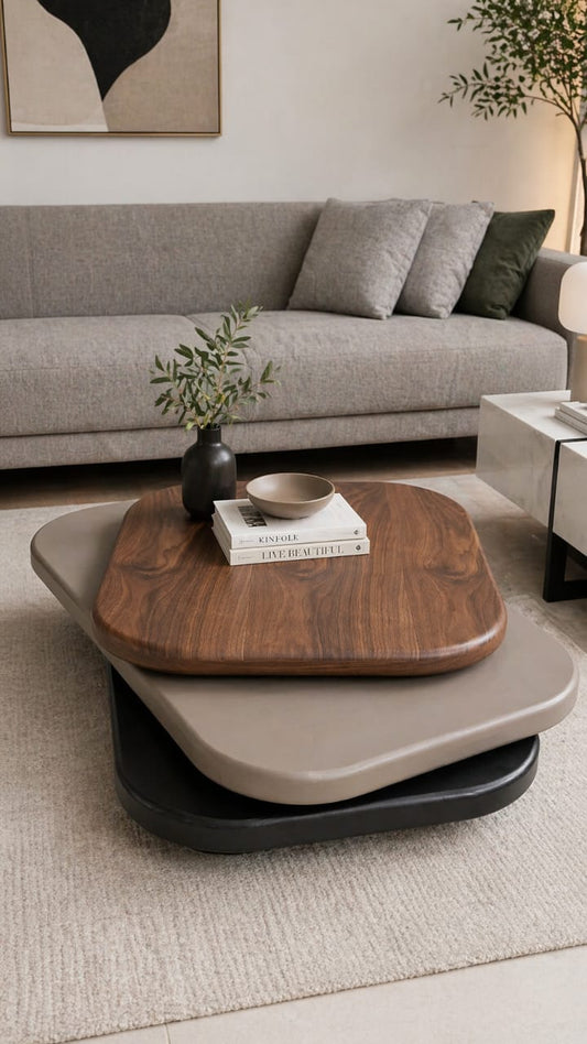 Swivel coffee table