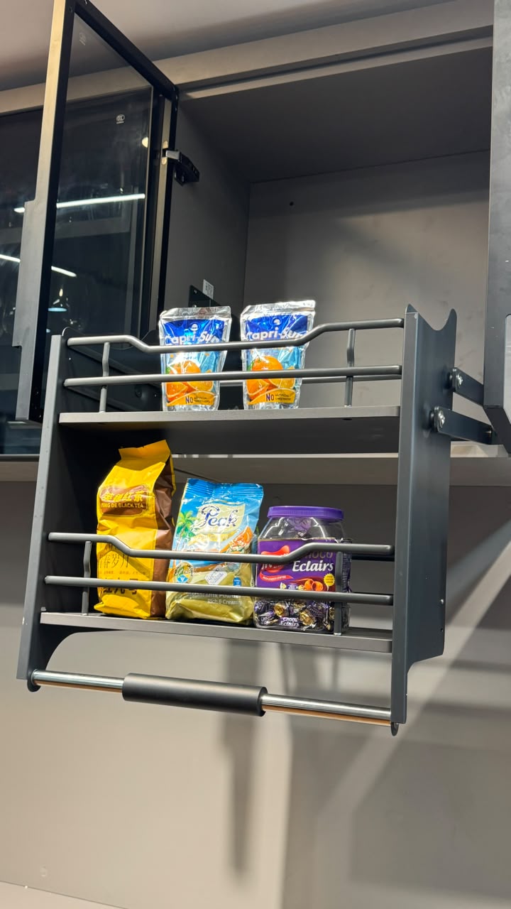 Kitchen Elevator pull down storage basket (wire design)