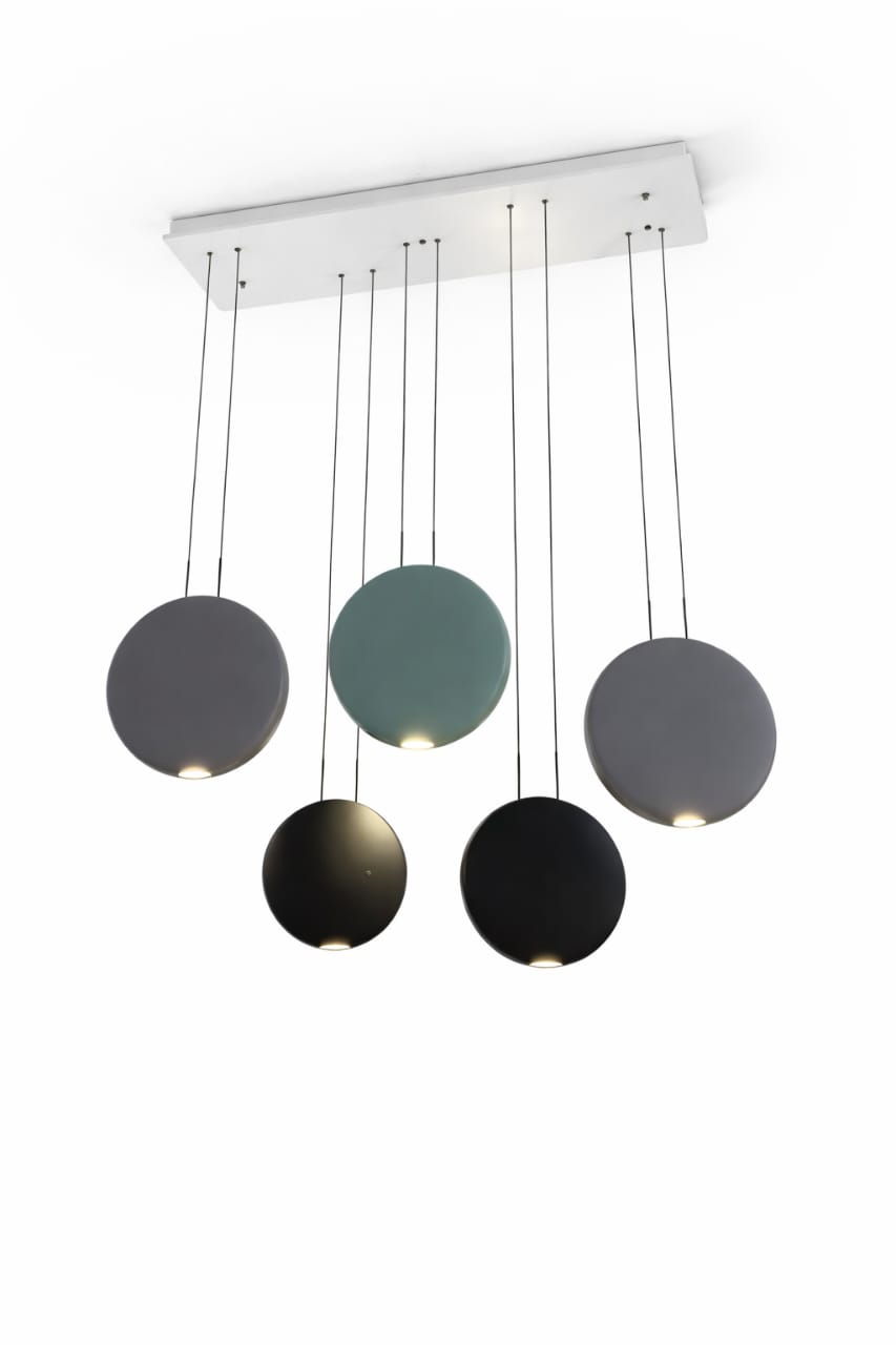 5 pendant Colored Nordic Chandelier