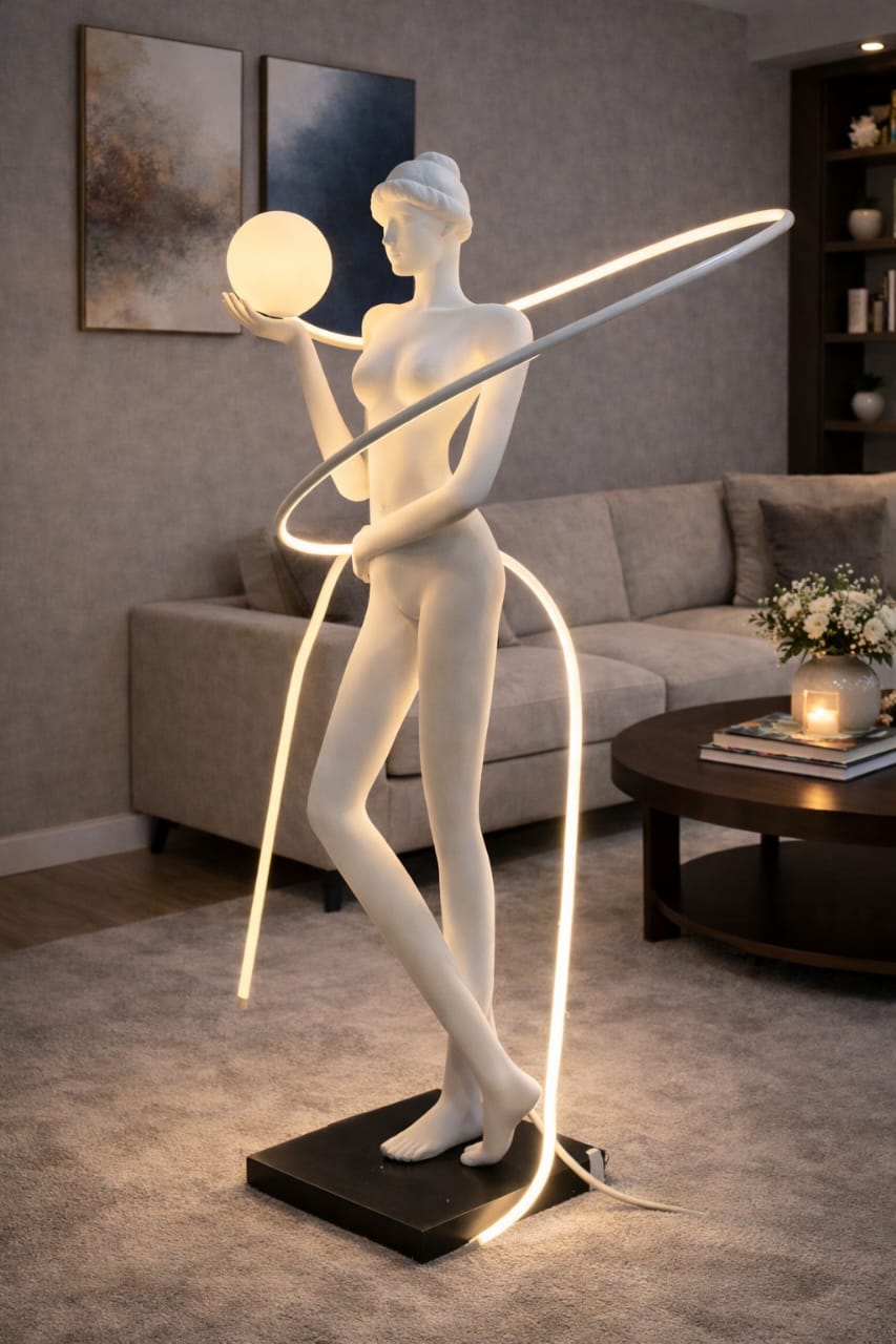 Human floor lamp