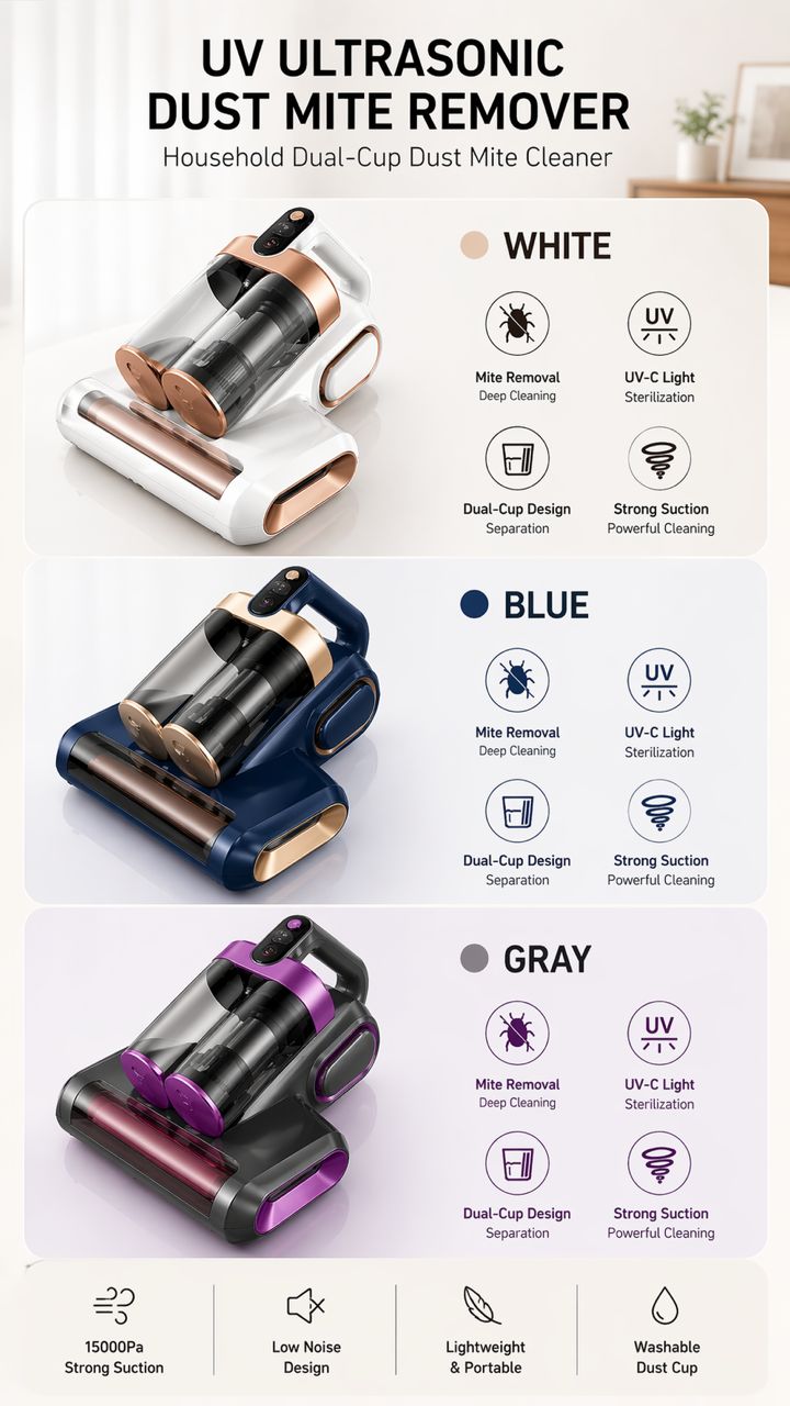 UV ultrasonic dust mite remover