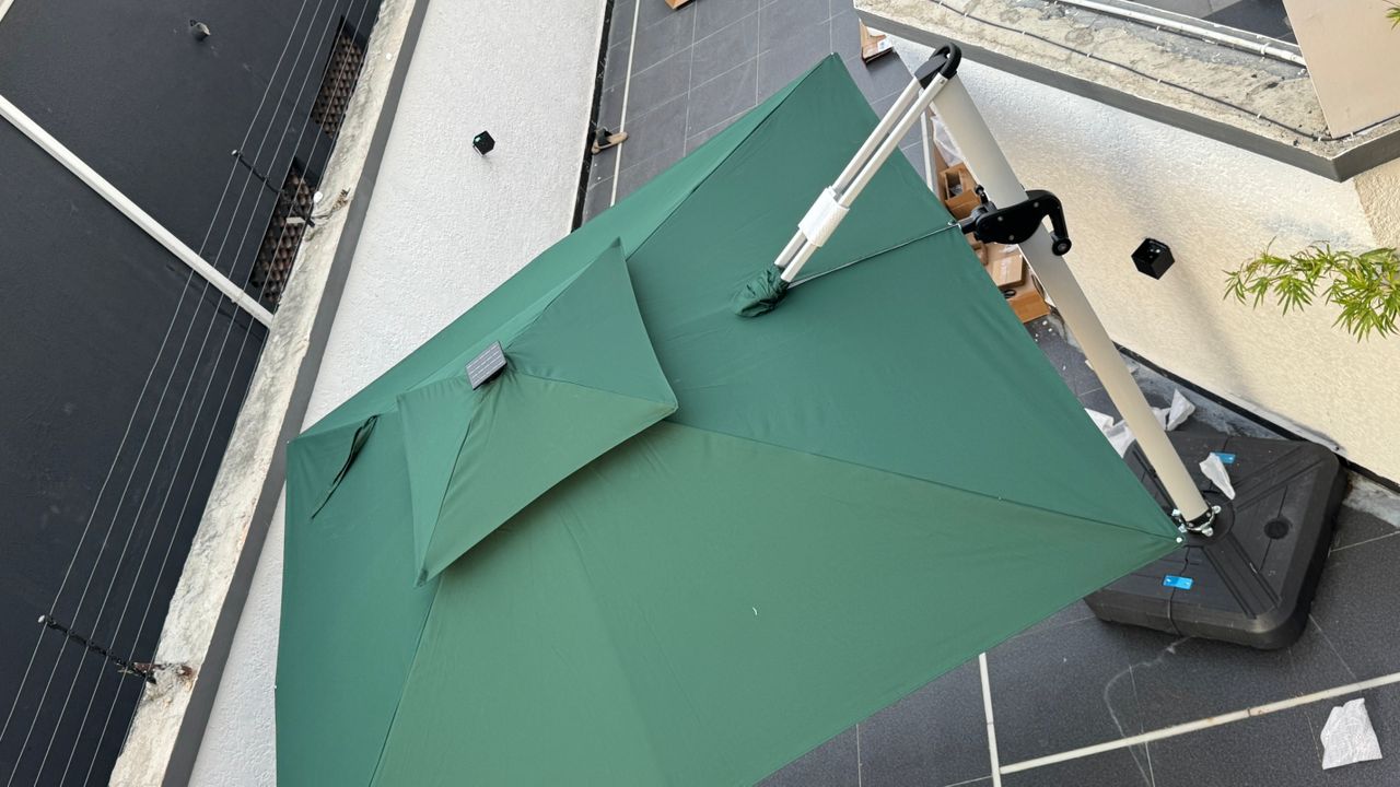 LED solar outdoor umbrella